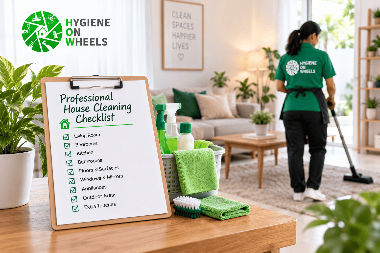 Professional house cleaning checklist for complete home cleaning